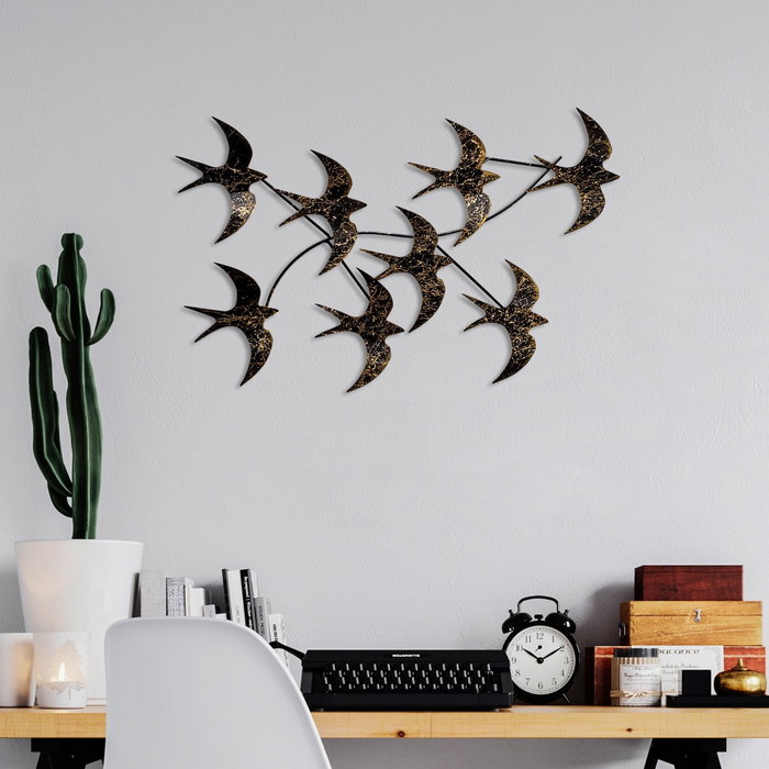 Wallity Flying Birds 1 Escultura de Pared de Metal Multicolor